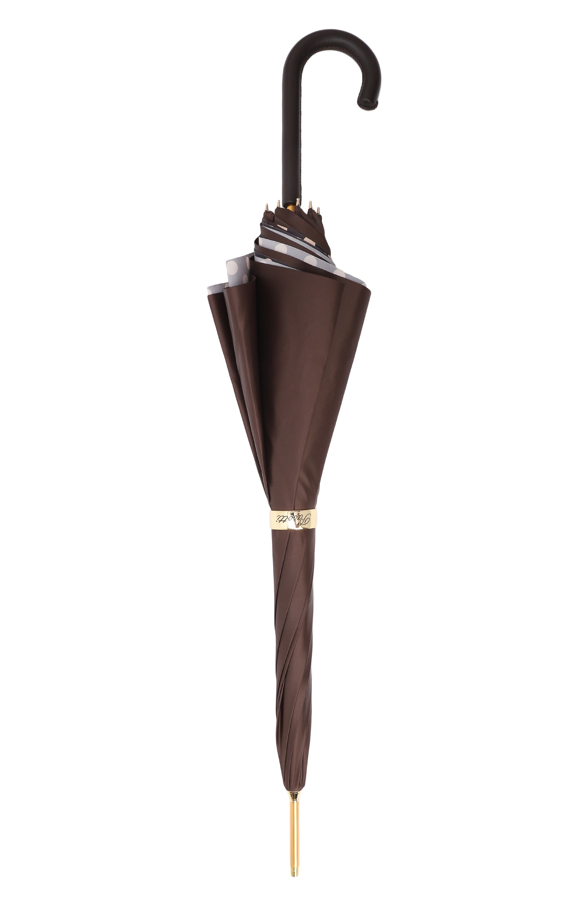 Зонт-трость PASOTTI OMBRELLI коричневого цвета по цене 34300 руб., арт. 0MITD0 189/55874/164, фото 3 Зонт-трость PASOTTI OMBRELLI, арт. 0MITD0 189/55874/164, фото 3