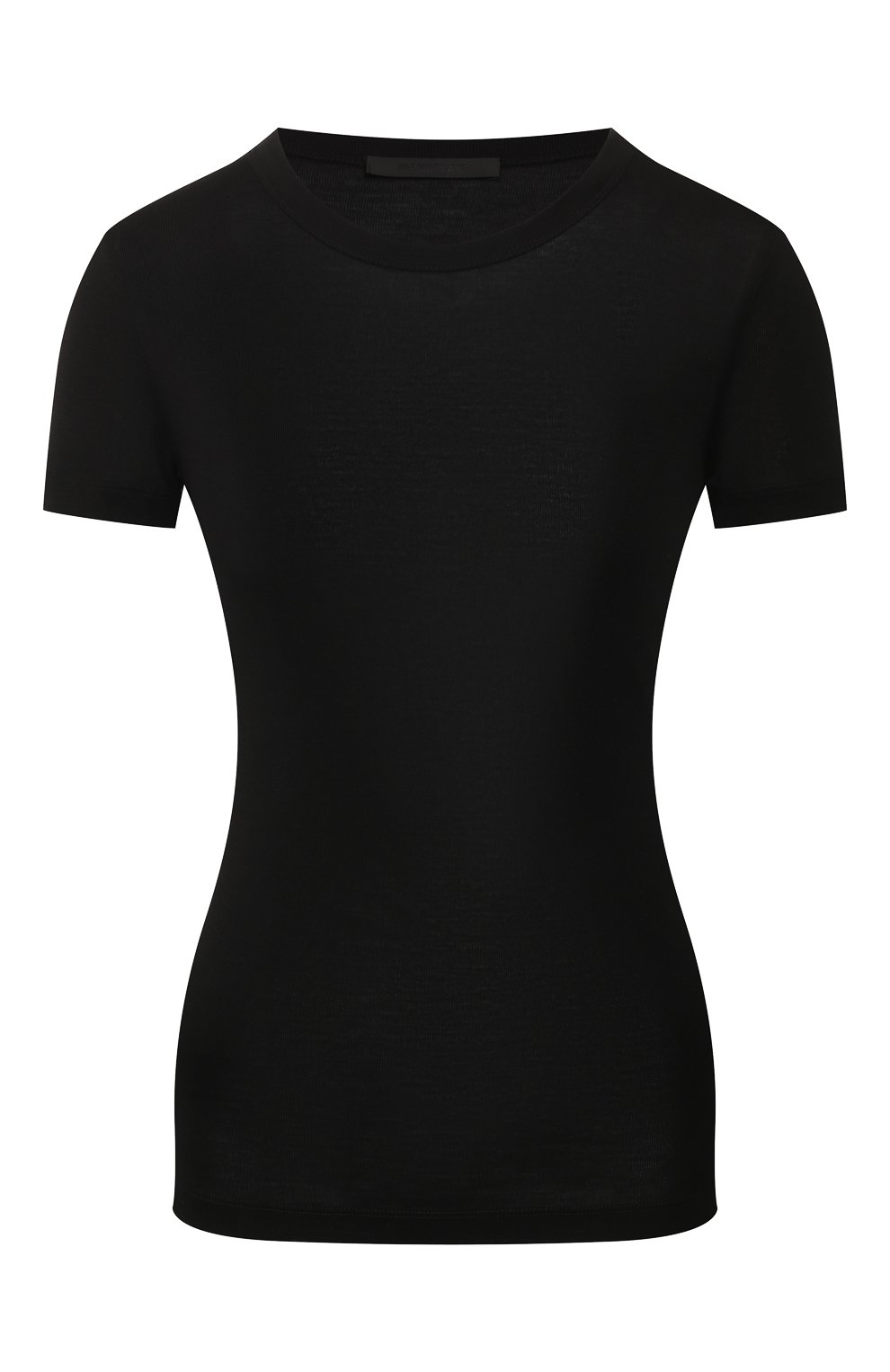 Шелковая футболка HELMUT LANG черного цвета по цене 18250 руб., арт. K01HW503, фото 1 Шелковая футболка HELMUT LANG, арт. K01HW503, фото 1