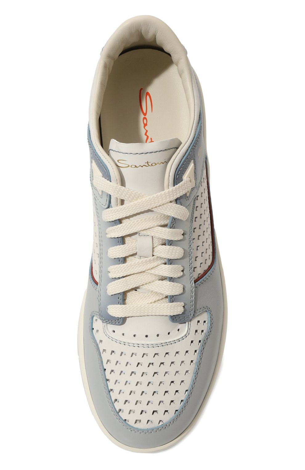 Кожаные кеды sneak air SANTONI, арт. MBSA21970BGRCSZ0Z29, фото 6