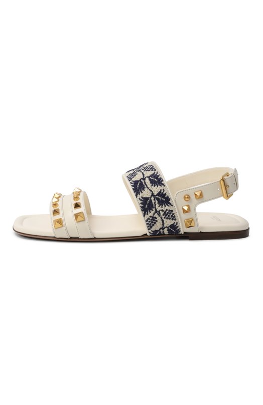 Комбинированные сандалии Rockstud Valentino 6W2S0LP2/CQL Кремовый  6W2S0LP2/CQL Фото 4