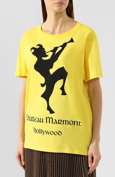 Хлопковая футболка GUCCI, арт. 492347/XJALD, фото 3