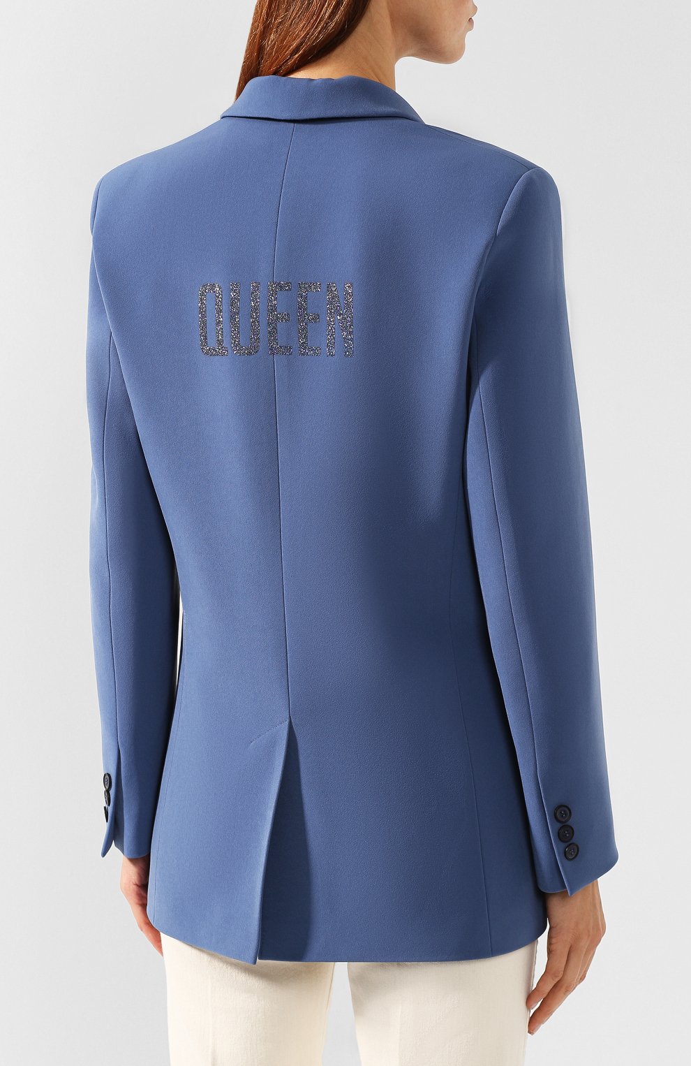 Жакет из вискозы SEVEN LAB синего цвета по цене 25200 руб., арт. J19-00Q dark blue, фото 4 Жакет из вискозы SEVEN LAB, арт. J19-00Q dark blue, фото 4