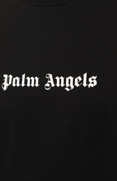 Мужская хлопковый лонгслив PALM ANGELS черного цвета, арт. PMAB046F23JER0021001 | �Фото 5 (Рукава: Длинные; Длина (для топов): Стандартные; Принт: С принтом; Материал сплава: Проставлено; Материал внешний: Хлопок; Стили: Спорт-шик; Драгоценные камни: Проставлено)