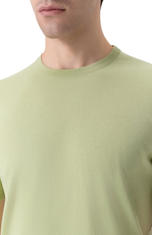 Хлопковый джемпер Kiton UMKXX37K363 Зелёный  UMKXX37K363 Фото 5