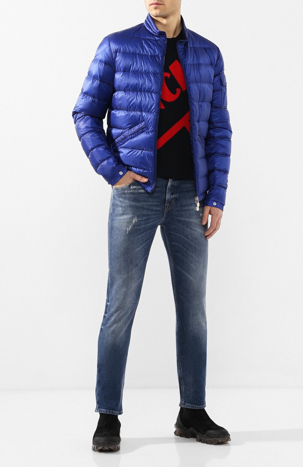 Замшевые челси MONCLER черного цвета по цене 61600 руб., арт. F1-09A-4F701-00-02S72, фото 2 Замшевые челси MONCLER, арт. F1-09A-4F701-00-02S72, фото 2