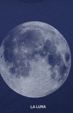 Детская укороченная футболка из хлопка ASPESI синего цвета, арт. F23024TSM7038/4-8 | Фото 3 (Рукава: Короткие; Материал сплава: Проставлено; Материал внешний: Хлопок; Драгоценные камни: Проставлено; Девочки Кросс-КТ: футболка-одежда)