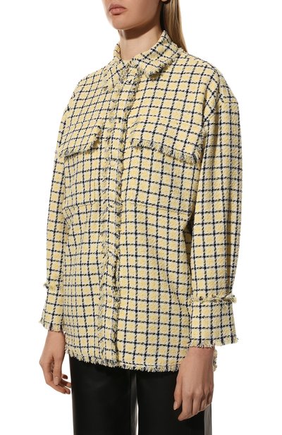 Рубашка MSGM светло-желтого цвета по цене 51900 руб., арт. 3241MDE17 227112, фото 3 Рубашка MSGM, арт. 3241MDE17 227112, фото 3