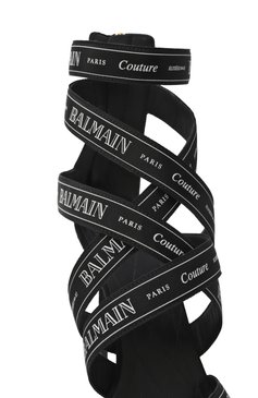 Женские замшевые туфли couture 95 BALMAIN черного цвета, арт. EN1UH092/TKWB | Фото 7 (Подошва: Плоская; Материал внутренний: Натуральная кожа; Материал внешний: Натуральная кожа; Каблук высота: Высокий; Каблук тип: Шпилька)