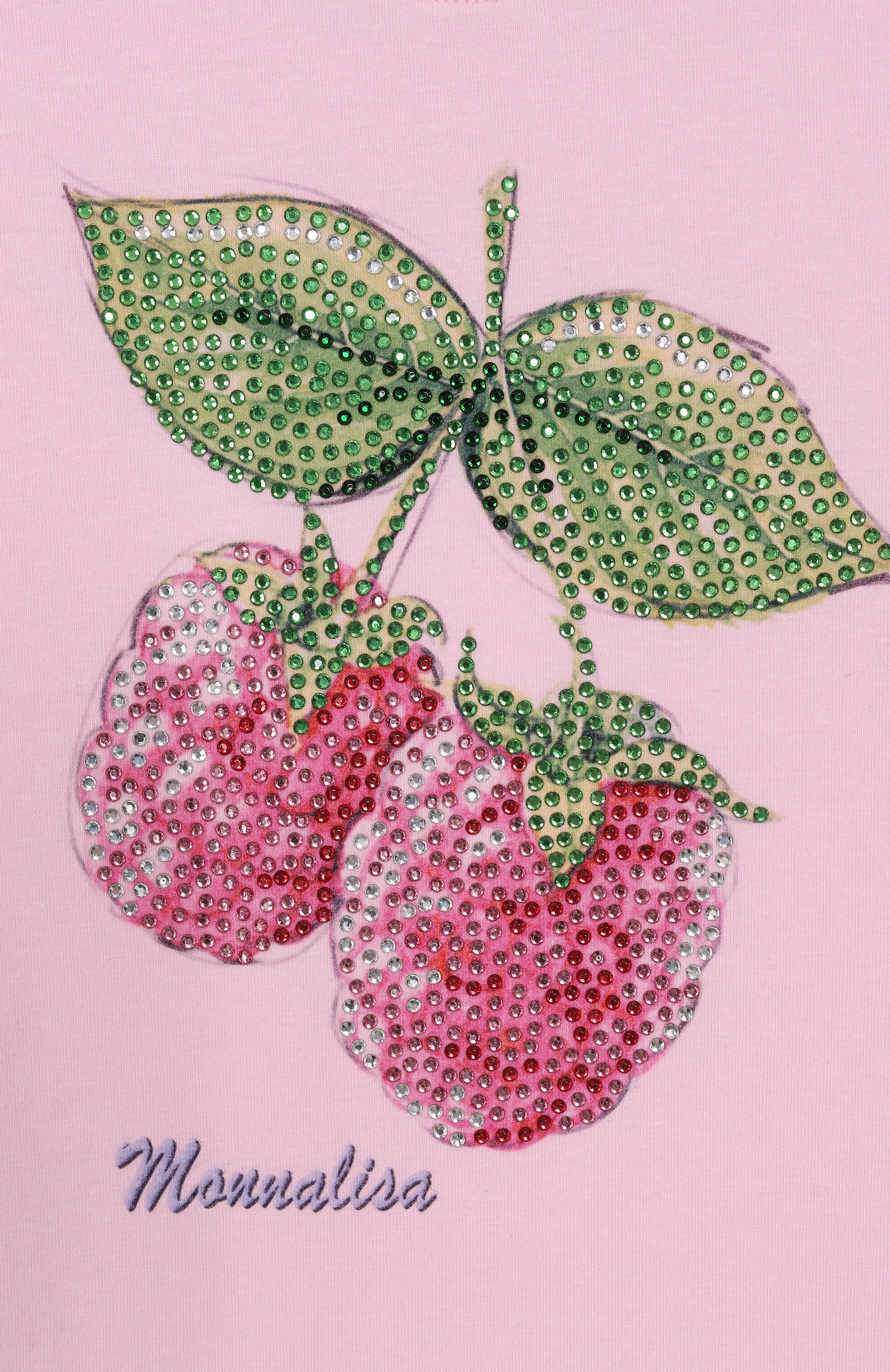 Хлопковая футболка MONNALISA, арт. 19E617, фото 3