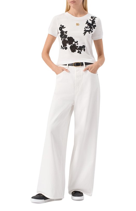 Кожаные кеды Portofino Dolce & Gabbana CK2329/AN298 Чёрный  CK2329/AN298 Фото 2