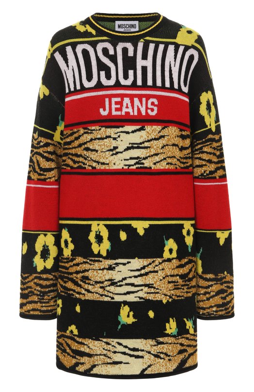 Шерстное платье M05CH1NO Jeans A0495/8212 Разноцветный A0495/8212