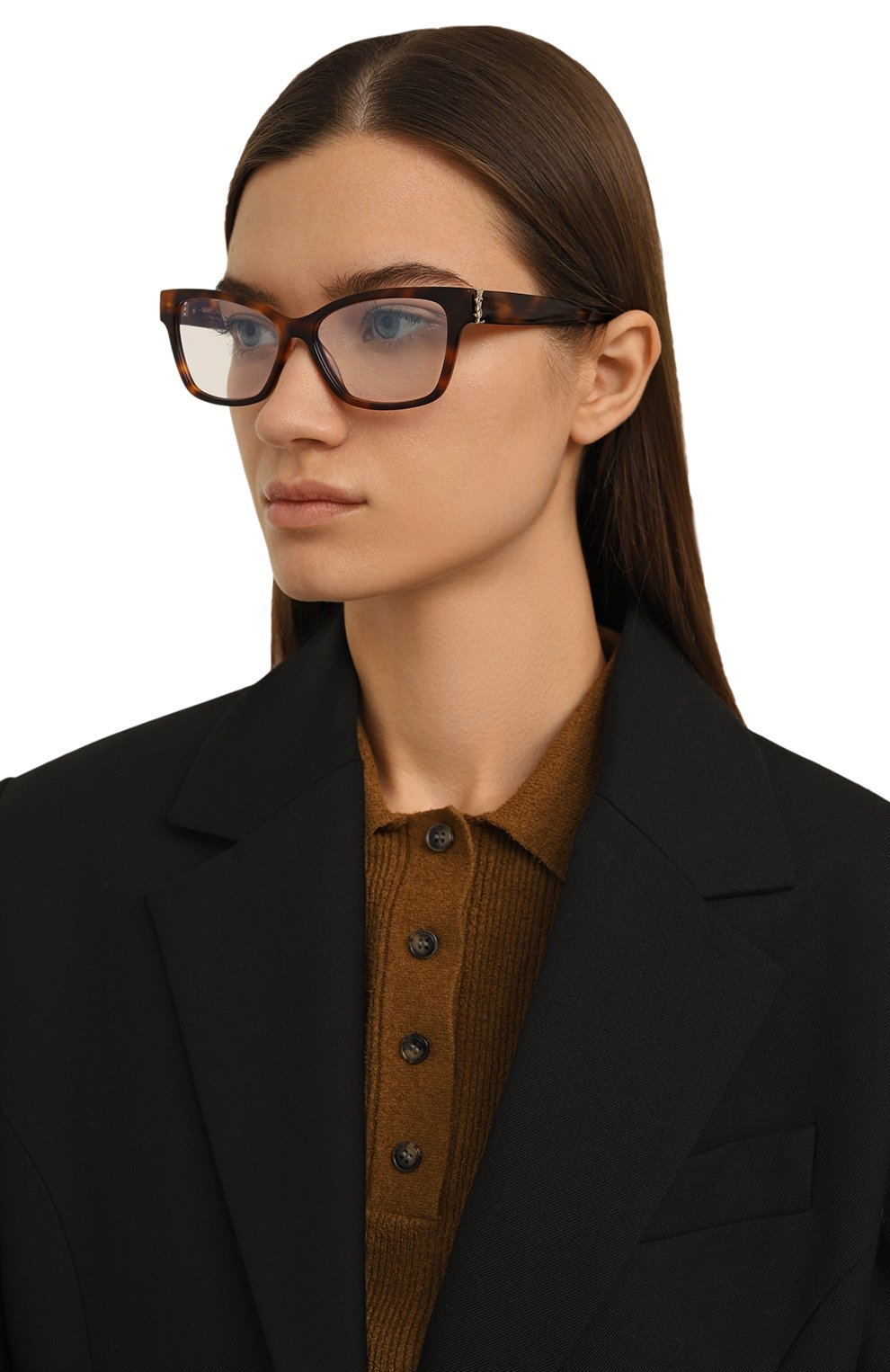 Оправа SAINT LAURENT коричневого цвета по цене 38500 руб., арт. SL M116 002, фото 2 Оправа SAINT LAURENT, арт. SL M116 002, фото 2