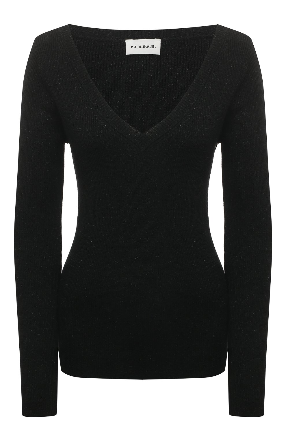 Шерстяной пуловер P.A.R.O.S.H. черного цвета по цене 28750 руб., арт. L0ULUX-D511583, фото 1 Шерстяной пуловер P.A.R.O.S.H., арт. L0ULUX-D511583, фото 1