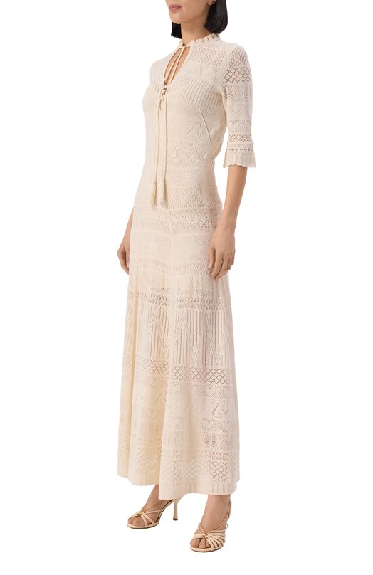 Хлопковое платье Zadig and Voltaire KWDR01210 Кремовый  KWDR01210 Фото 3