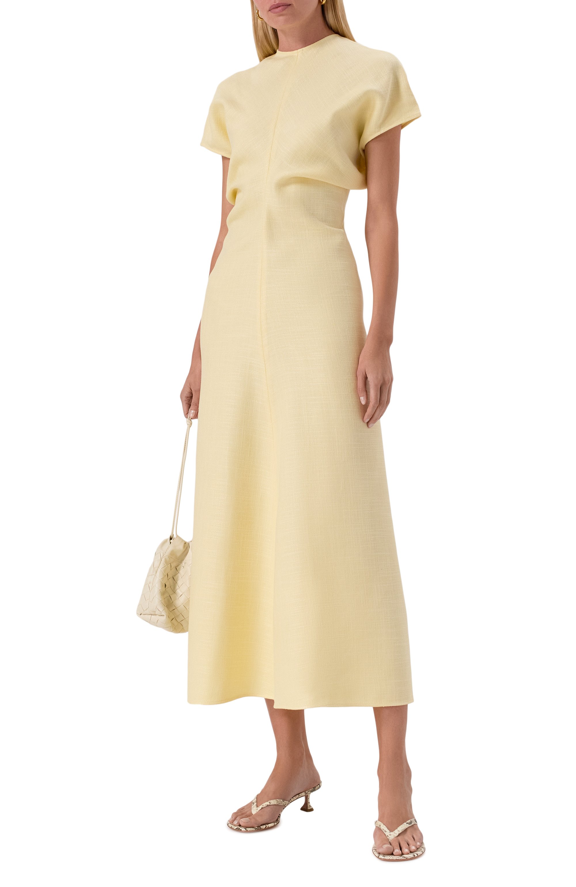 Платье из вискозы и льна TOTEME, арт. 253-WRD1103-FB0461, фото 2