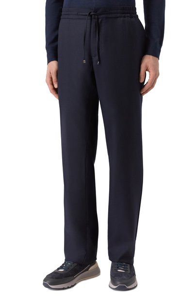 Шерстяные брюки ZILLI темно-синего цвета по цене 163000 руб., арт. CP201CM0201VLXS00, фото 3 Шерстяные брюки ZILLI, арт. CP201CM0201VLXS00, фото 3