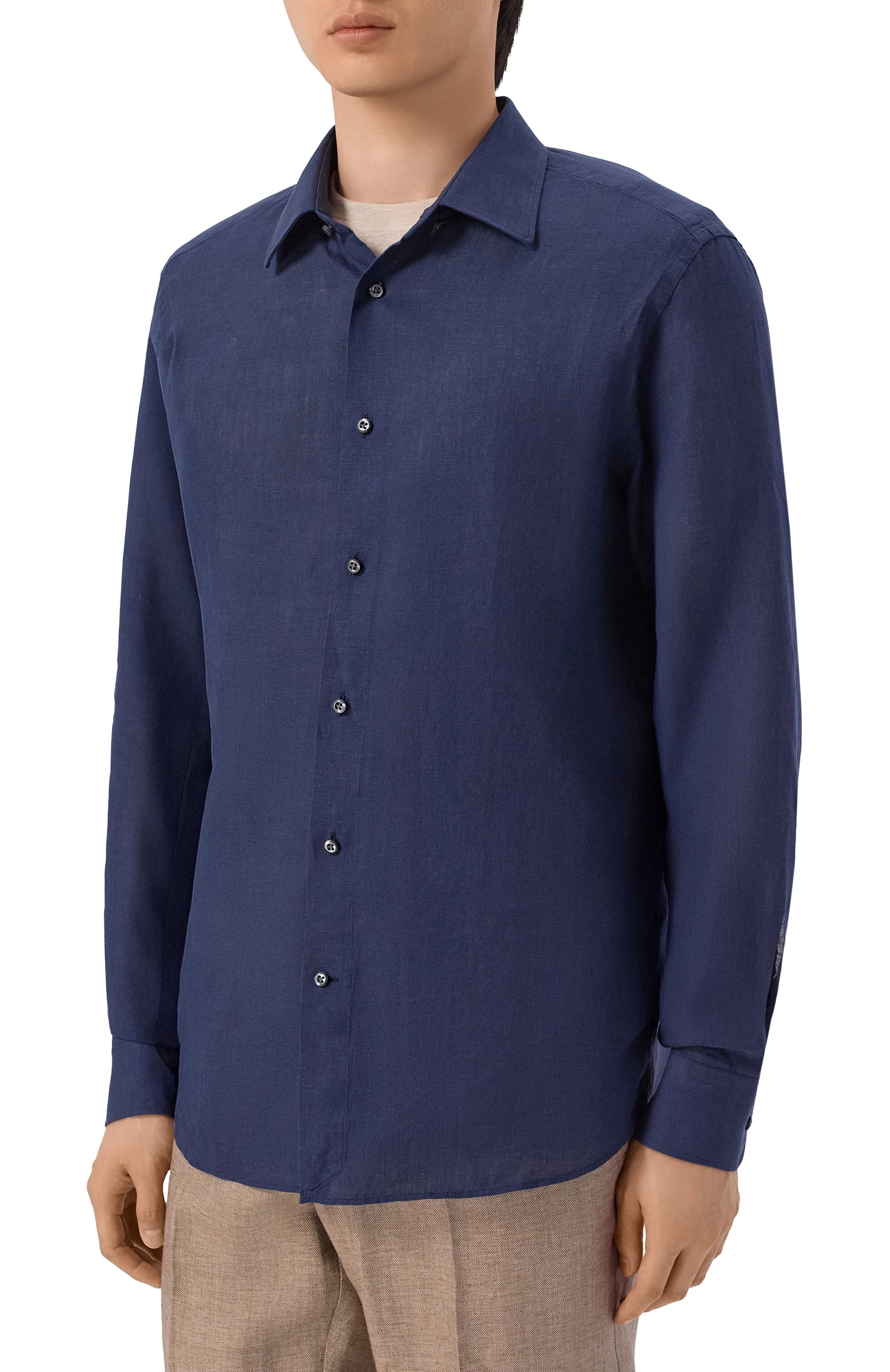 Льняная рубашка BOSS CAMEL, арт. 50560284, фото 3