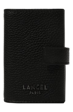 Мужской кожаный футляр для кредитных карт LANCEL черного цвета, арт. A12877 | Фото 1 (Материал: Натуральная кожа; Материал сплава: Проставлено; Нос: Не проставлено)