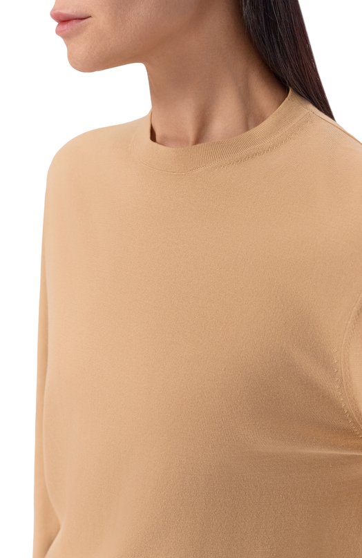 Хлопковый пуловер Loro Piana FA09877 Бежевый  FA09877 Фото 5