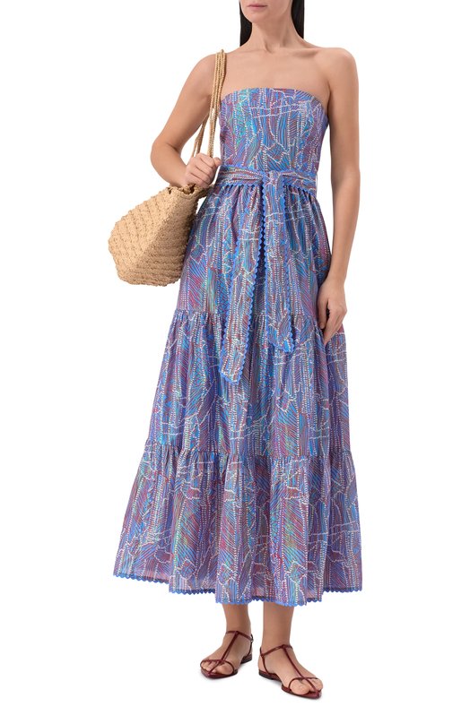 Хлопковое платье Poupette St Barth WTMR26LCXAKB Разноцветный  WTMR26LCXAKB Фото 2