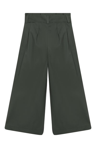 Кюлоты с поясом MONNALISA зеленого цвета по цене 10350 руб., арт. 173411, фото 2 Кюлоты с поясом MONNALISA, арт. 173411, фото 2