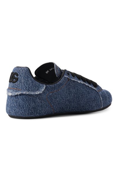 Джинсовые кроссовки portofino soft DOLCE & GABBANA синего цвета по цене 85700 руб., арт. CK2471/A0901, фото 5 Джинсовые кроссовки portofino soft DOLCE & GABBANA, арт. CK2471/A0901, фото 5