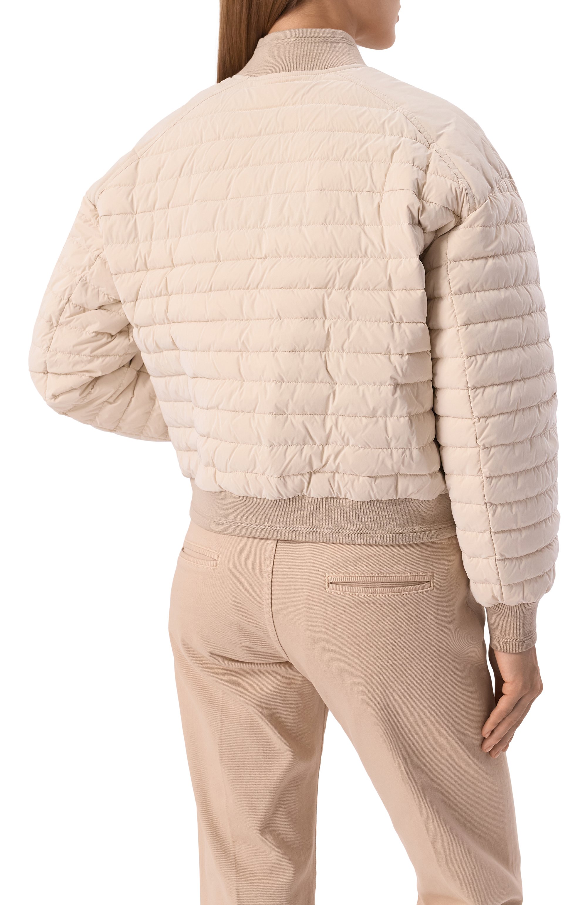 Бомбер MOORER кремового цвета по цене 143000 руб., арт. J0LANDA-0S, фото 4 Бомбер MOORER, арт. J0LANDA-0S, фото 4