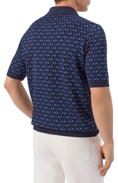 Поло из шелка и хлопка MVST, арт. M26.2PM.K129/Y001 JACQUARD, фото 4