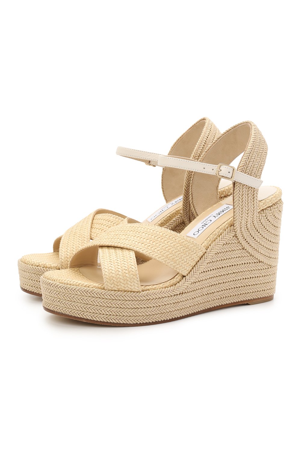 Комбинированные босоножки dellena 100 JIMMY CHOO, арт. DELLENA 100/RMB, фото 1