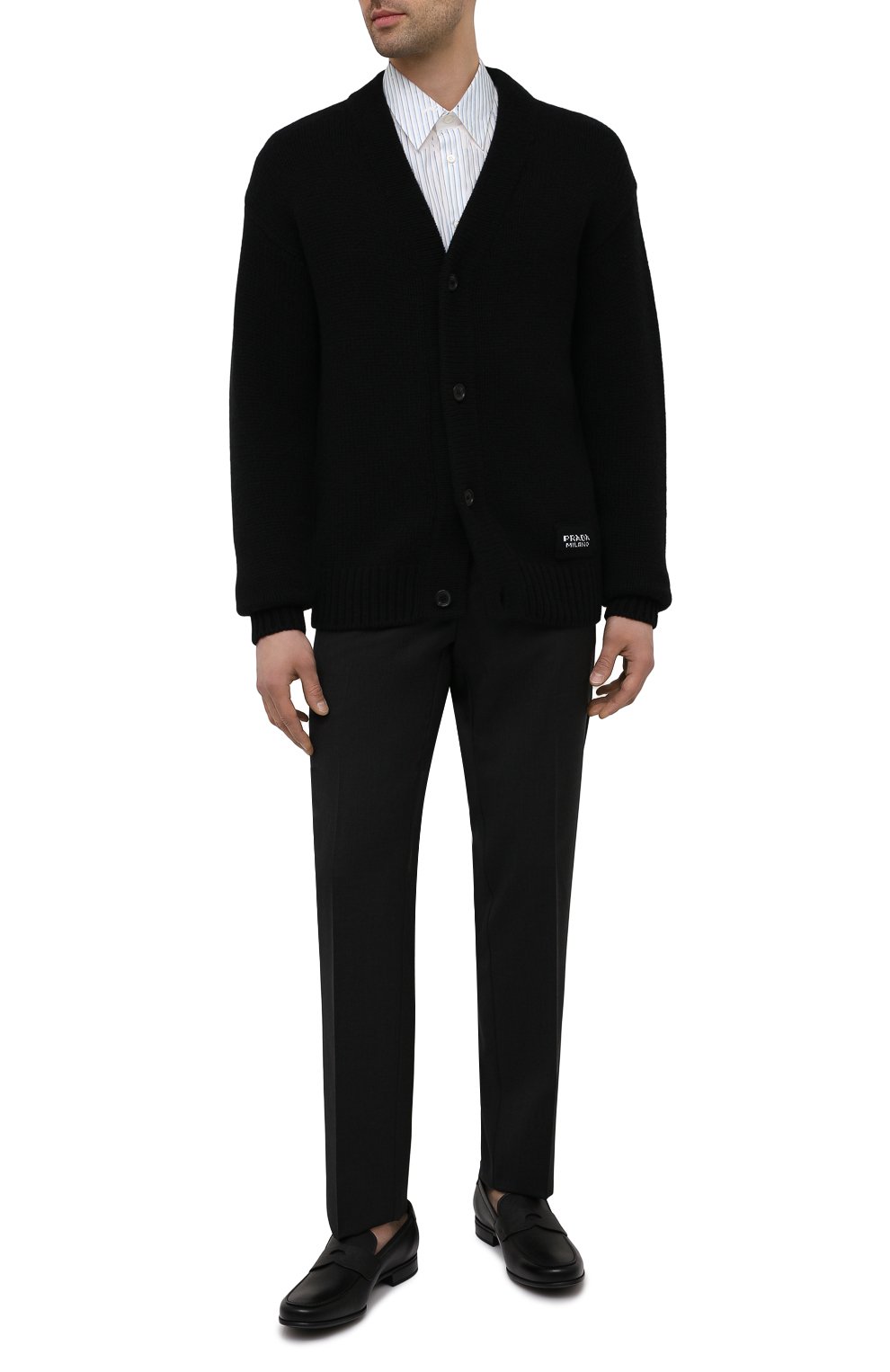 Кожаные пенни-лоферы PRADA, арт. 2DC213-053-F0002-G000, фото 2