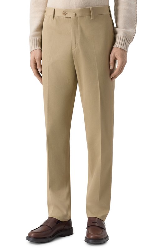 Хлопковые брюки Loro Piana FAM1901 Бежевый  FAM1901 Фото 3