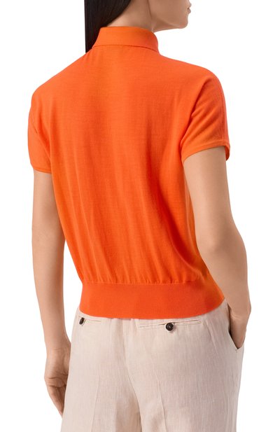Шерстяное поло KITON оранжевого цвета по цене 99500 руб., арт. D57717069, фото 4 Шерстяное поло KITON, арт. D57717069, фото 4
