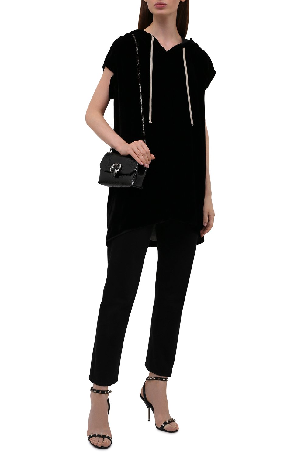 Топ из вискозы и шелка RICK OWENS черного цвета по цене 96550 руб., арт. RP02A7533/V, фото 2 Топ из вискозы и шелка RICK OWENS, арт. RP02A7533/V, фото 2