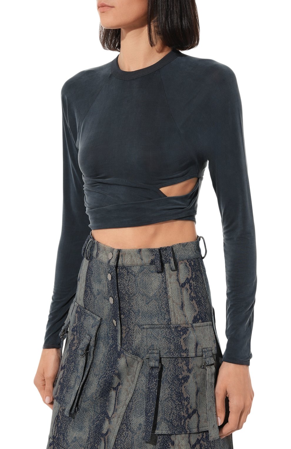 Топ JACQUEMUS темно-синего цвета по цене 53450 руб., арт. 231JS120-2307, фото 3 Топ JACQUEMUS, арт. 231JS120-2307, фото 3