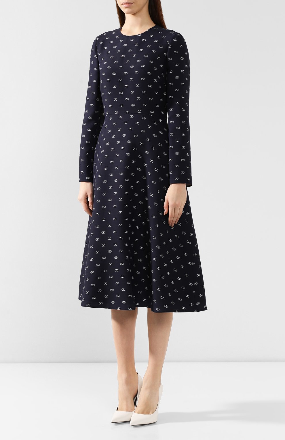 Платье из смеси шерсти и шелка VALENTINO, арт. SB3VAN024N9, фото 3