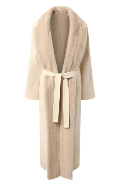 Шерстяное пальто с отделкой из норки MVST, арт. FTBPL-Y326V/DRG1520, фото 1