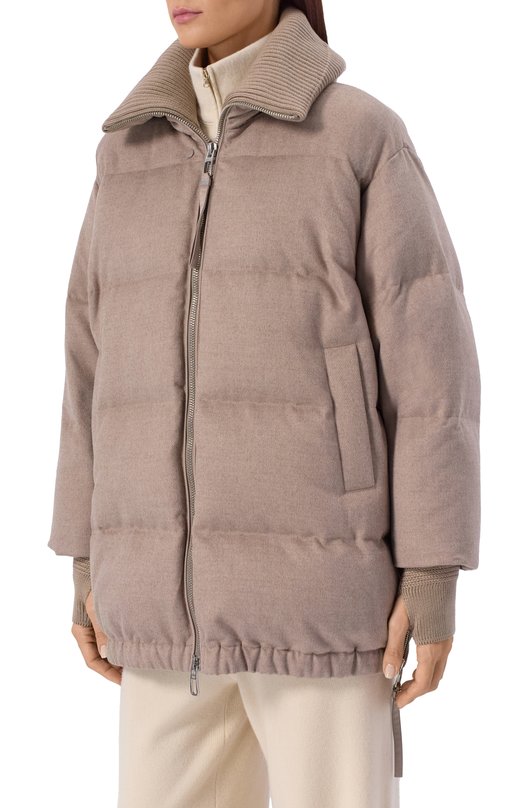 Пуховик из шерсти и вискозы Duno BLANCA/PRAT0 MESTRE Бежевый  BLANCA/PRAT0 MESTRE Фото 3