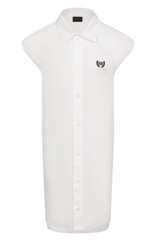 Хлопковое платье Balenciaga 831225/TRM28 Белый 831225/TRM28