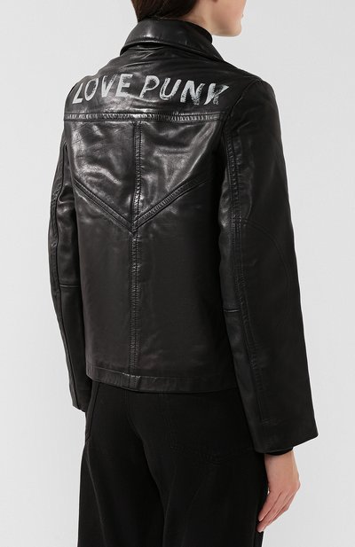 Кожаная куртка ZADIG AND VOLTAIRE черного цвета по цене 69750 руб., арт. WHCB1402F, фото 4 Кожаная куртка ZADIG AND VOLTAIRE, арт. WHCB1402F, фото 4