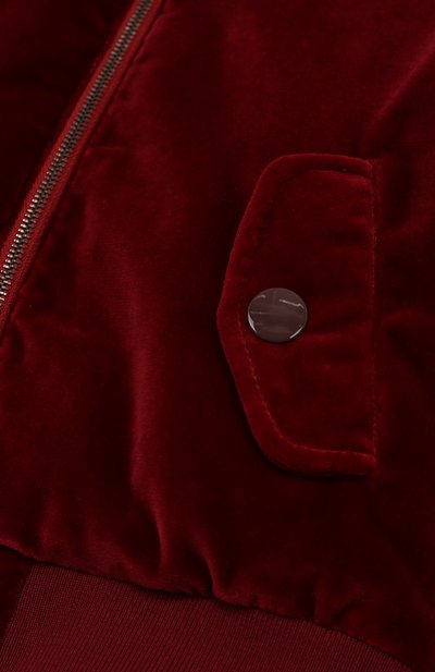Утепленный бархатный бомбер с аппликациями DOLCE & GABBANA, арт. 0131/L5JBB6/G7LRG/2-6, фото 4