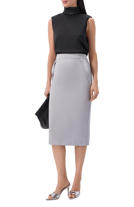 Шелковая юбка Gooroo SK051-2001-903-SS26 Серебряный  SK051-2001-903-SS26 Фото 2