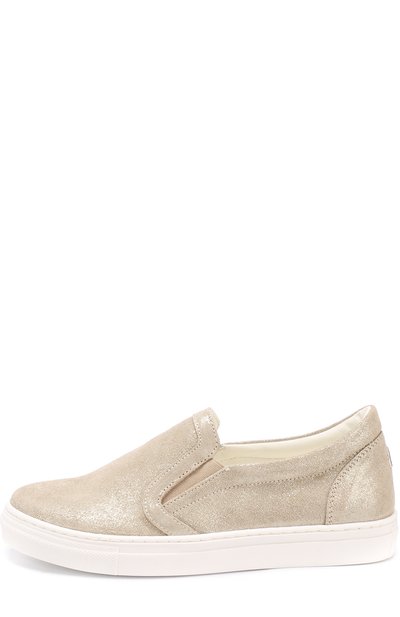 Слипоны из металлизированной кожи MONCLER ENFANT, арт. C1-954-00455-00-015A2, фото 2