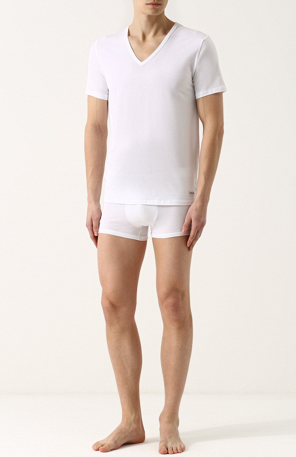 Хлопковая футболка с v-образным вырезом CALVIN KLEIN, арт. NB1336A, фото 2
