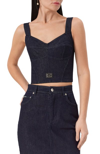 Джинсовый топ-корсет DOLCE & GABBANA, арт. F7W98D/G8LT2, фото 3