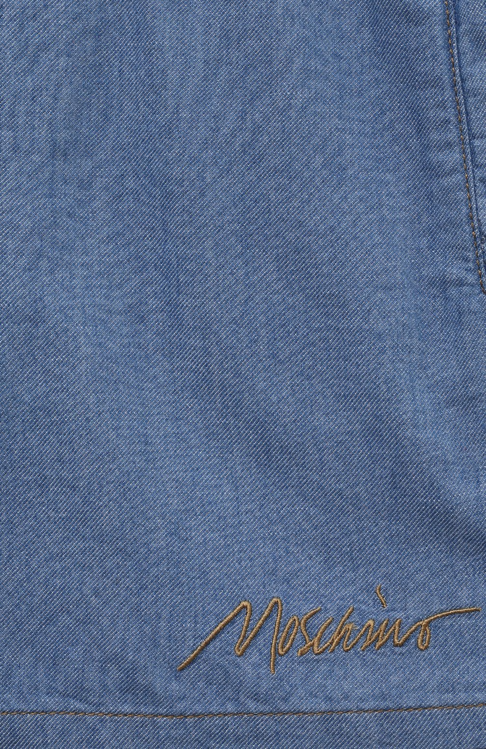 Джинсовые шорты MOSCHINO синего цвета по цене 16500 руб., арт. HDQ01C/L0E22/10-14, фото 3 Джинсовые шорты MOSCHINO, арт. HDQ01C/L0E22/10-14, фото 3