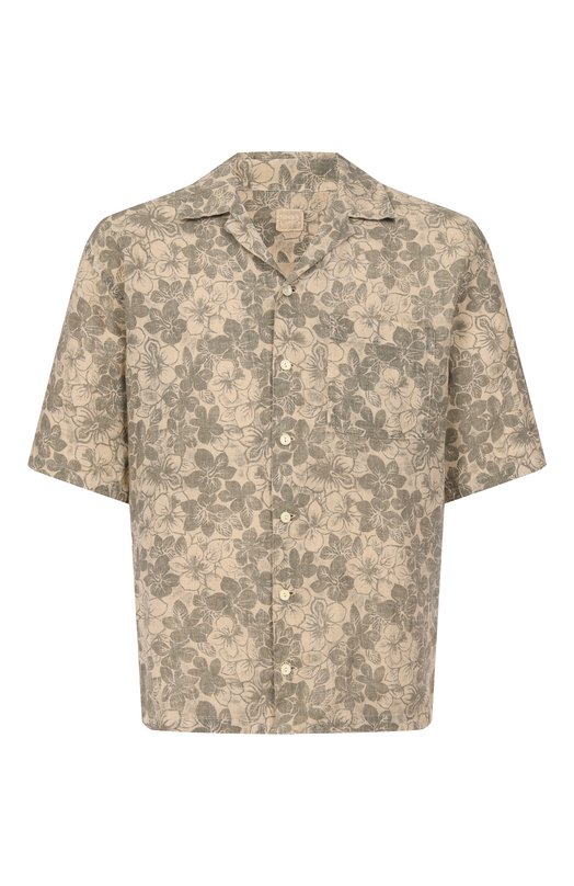 Льняная рубашка 120% Lino 33ALIM19L3/G447/000 Бежевый 33ALIM19L3/G447/000