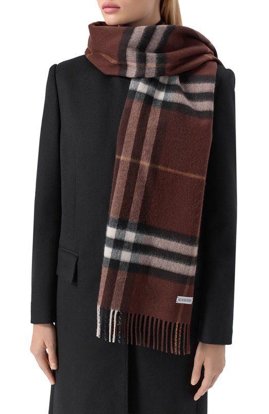 Кашемировый шарф Burberry 8112638 Коричневый  8112638 Фото 2