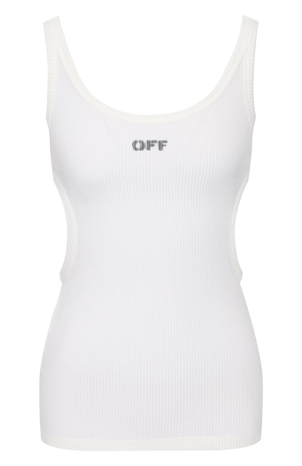 Майка из вискозы OFF-WHITE белого цвета по цене 39650 руб., арт. 0WAD107S20FAB0010110, фото 1 Майка из вискозы OFF-WHITE, арт. 0WAD107S20FAB0010110, фото 1