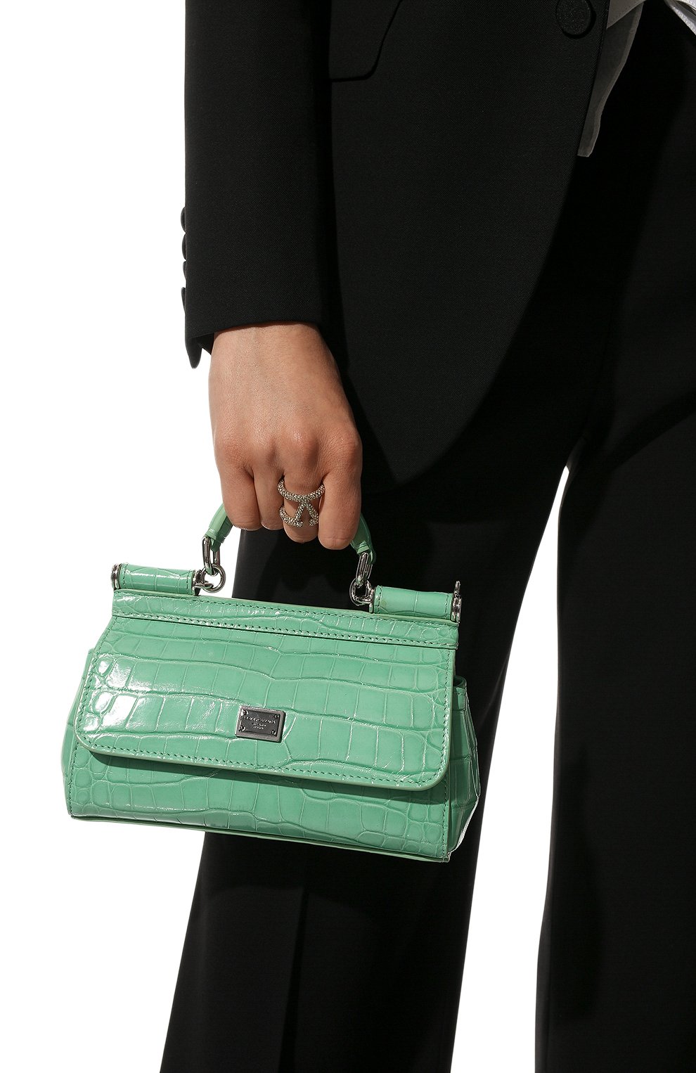 Сумка sicily small из кожи аллигатора DOLCE & GABBANA, арт. BB7116/A2Y14/AMIS, фото 6