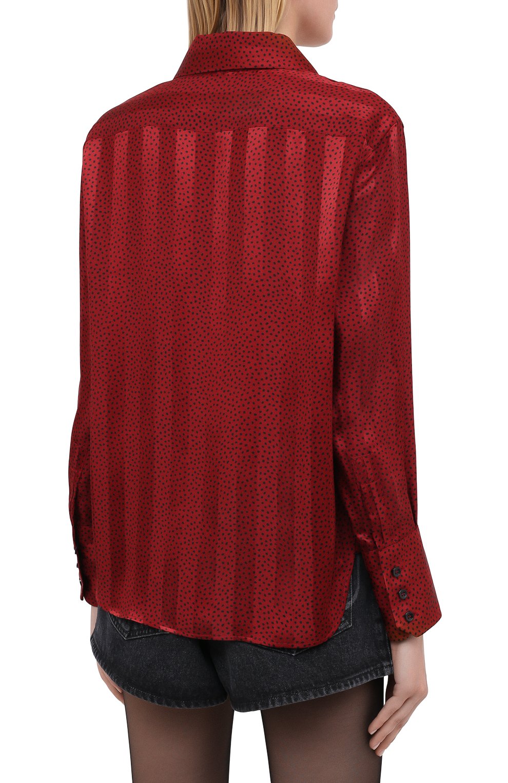 Шелковая рубашка SAINT LAURENT, арт. 626928/Y3B27, фото 4